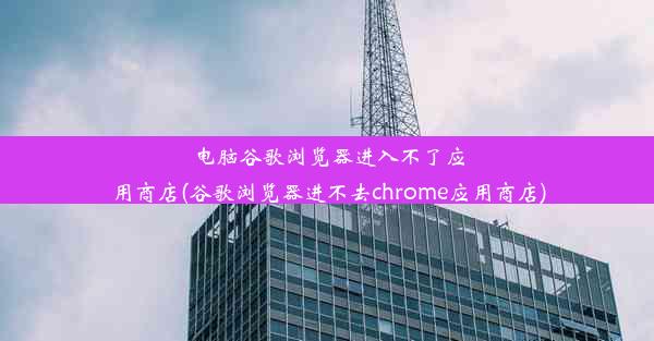 电脑谷歌浏览器进入不了应用商店(谷歌浏览器进不去chrome应用商店)