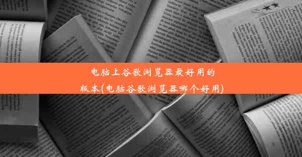 电脑上谷歌浏览器最好用的版本(电脑谷歌浏览器哪个好用)