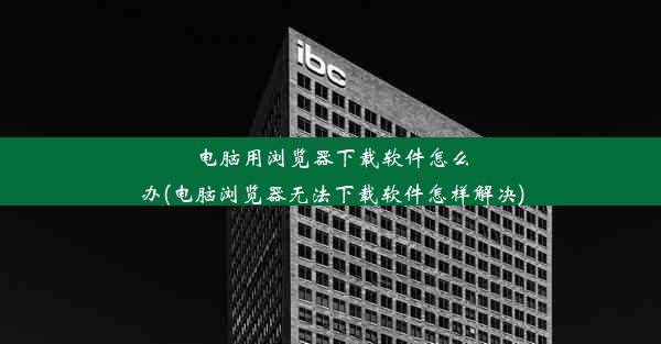 电脑用浏览器下载软件怎么办(电脑浏览器无法下载软件怎样解决)