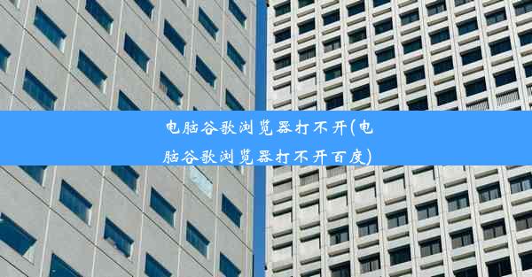 电脑谷歌浏览器打不开(电脑谷歌浏览器打不开百度)