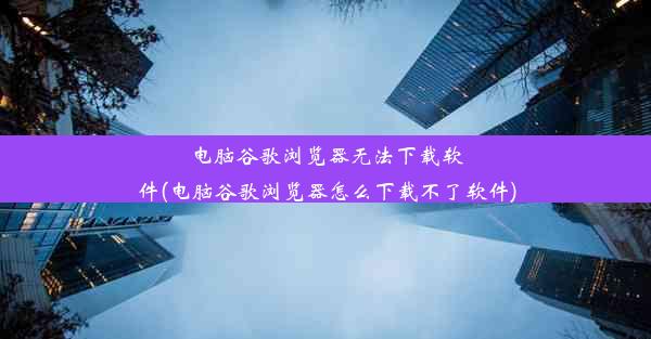 电脑谷歌浏览器无法下载软件(电脑谷歌浏览器怎么下载不了软件)