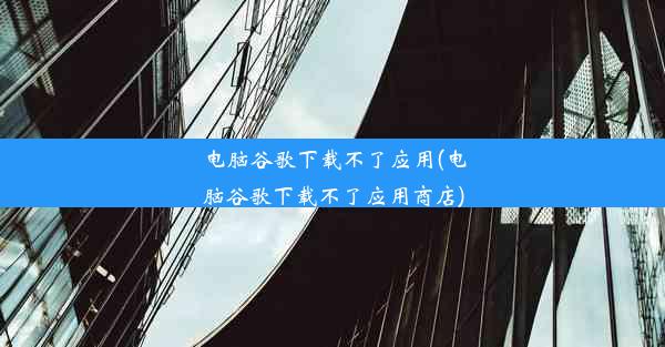 电脑谷歌下载不了应用(电脑谷歌下载不了应用商店)