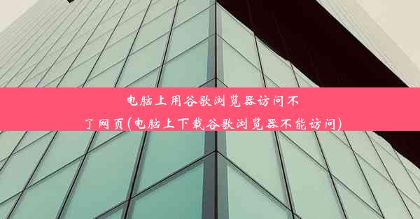 电脑上用谷歌浏览器访问不了网页(电脑上下载谷歌浏览器不能访问)