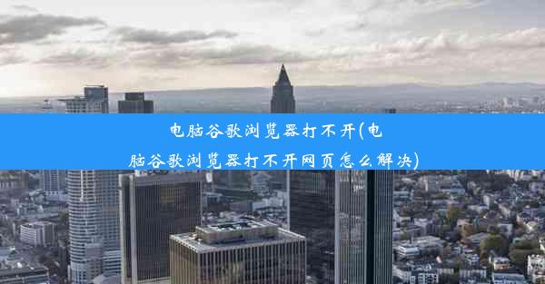 电脑谷歌浏览器打不开(电脑谷歌浏览器打不开网页怎么解决)