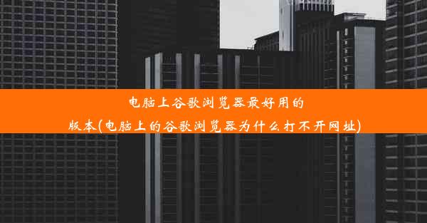 电脑上谷歌浏览器最好用的版本(电脑上的谷歌浏览器为什么打不开网址)