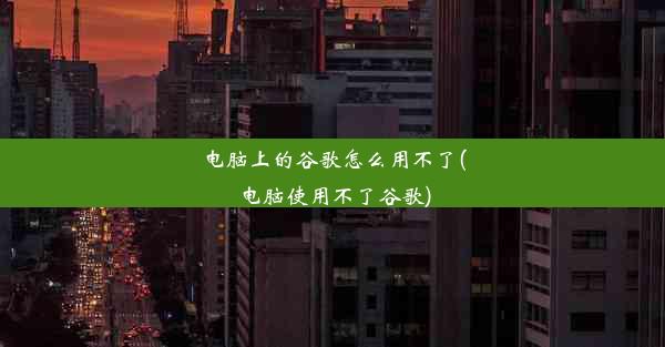 电脑上的谷歌怎么用不了(电脑使用不了谷歌)