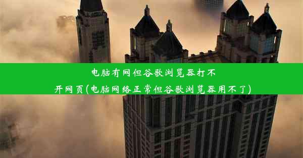 电脑有网但谷歌浏览器打不开网页(电脑网络正常但谷歌浏览器用不了)