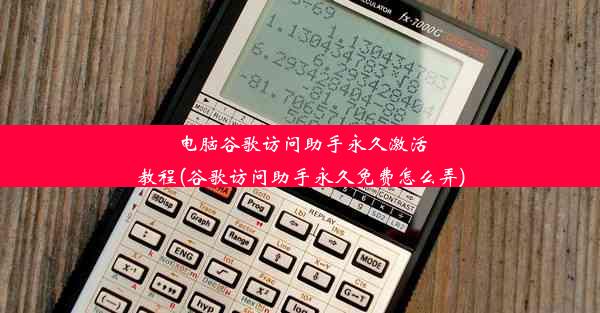 电脑谷歌访问助手永久激活教程(谷歌访问助手永久免费怎么弄)