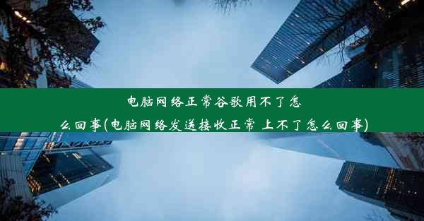 电脑网络正常谷歌用不了怎么回事(电脑网络发送接收正常 上不了怎么回事)