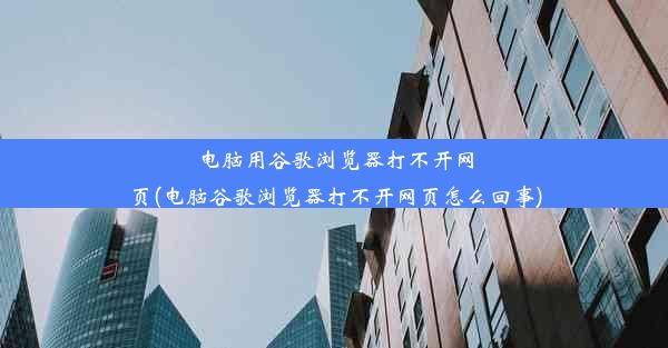 电脑用谷歌浏览器打不开网页(电脑谷歌浏览器打不开网页怎么回事)