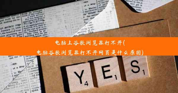 电脑上谷歌浏览器打不开(电脑谷歌浏览器打不开网页是什么原因)