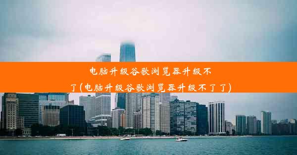 电脑升级谷歌浏览器升级不了(电脑升级谷歌浏览器升级不了了)