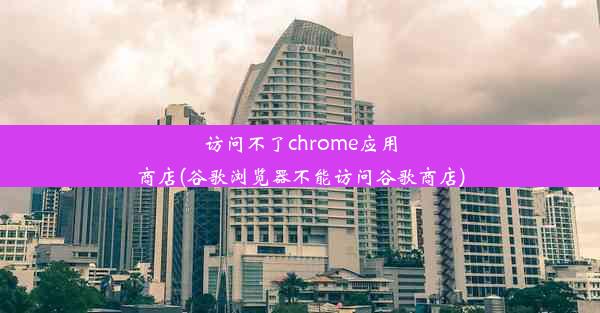 访问不了chrome应用商店(谷歌浏览器不能访问谷歌商店)