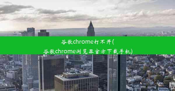 谷歌chrome打不开(谷歌chrome浏览器官方下载手机)