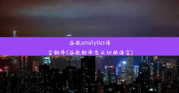 谷歌analytics语言翻译(谷歌翻译怎么切换语言)