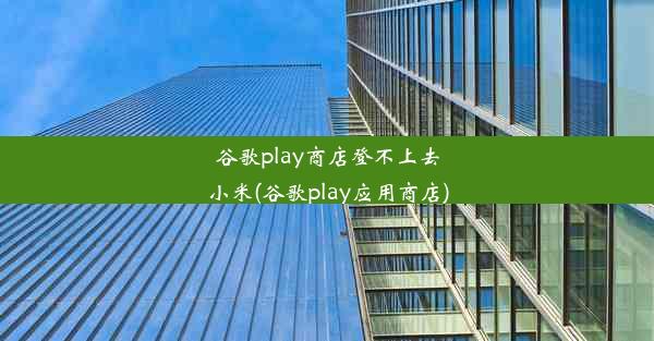 谷歌play商店登不上去小米(谷歌play应用商店)