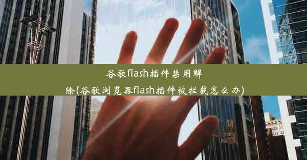 谷歌flash插件禁用解除(谷歌浏览器flash插件被拦截怎么办)