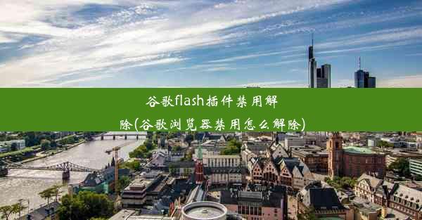 谷歌flash插件禁用解除(谷歌浏览器禁用怎么解除)