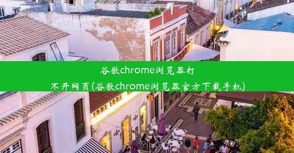 谷歌chrome浏览器打不开网页(谷歌chrome浏览器官方下载手机)