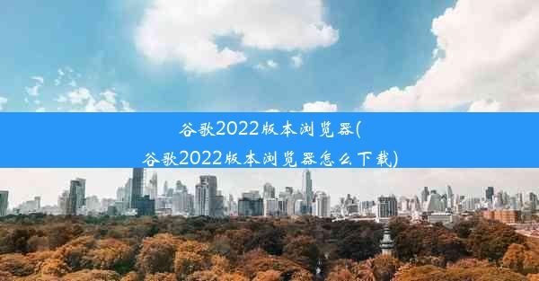 谷歌2022版本浏览器(谷歌2022版本浏览器怎么下载)