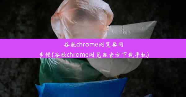 谷歌chrome浏览器同步慢(谷歌chrome浏览器官方下载手机)