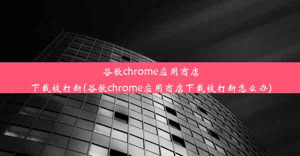 谷歌chrome应用商店下载被打断(谷歌chrome应用商店下载被打断怎么办)