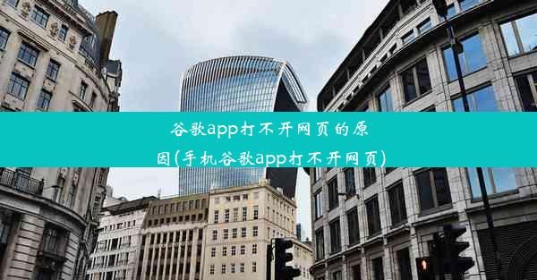 谷歌app打不开网页的原因(手机谷歌app打不开网页)