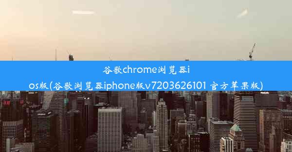 谷歌chrome浏览器ios版(谷歌浏览器iphone版v7203626101 官方苹果版)