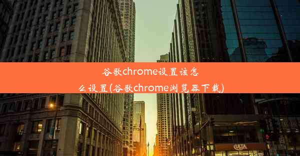 谷歌chrome设置该怎么设置(谷歌chrome浏览器下载)