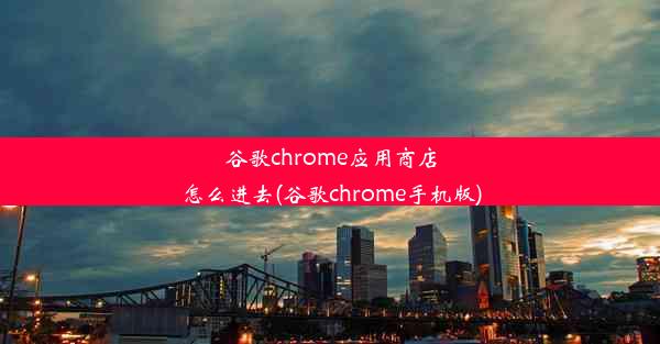 谷歌chrome应用商店怎么进去(谷歌chrome手机版)