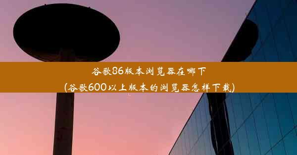 谷歌86版本浏览器在哪下(谷歌600以上版本的浏览器怎样下载)