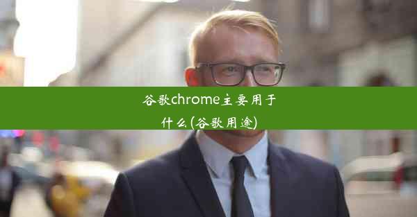 谷歌chrome主要用于什么(谷歌用途)