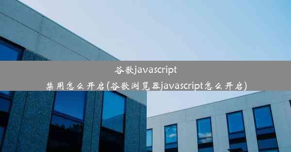 谷歌javascript禁用怎么开启(谷歌浏览器javascript怎么开启)