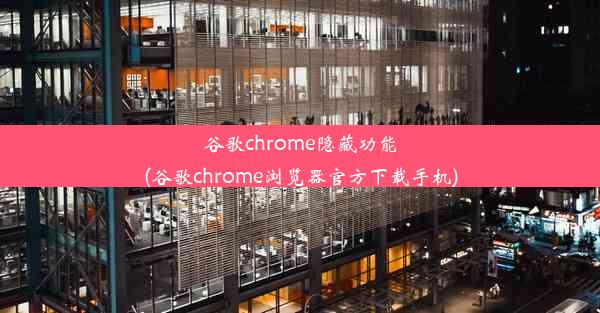 谷歌chrome隐藏功能(谷歌chrome浏览器官方下载手机)