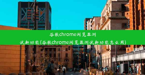 谷歌chrome浏览器测试新功能(谷歌chrome浏览器测试新功能怎么用)